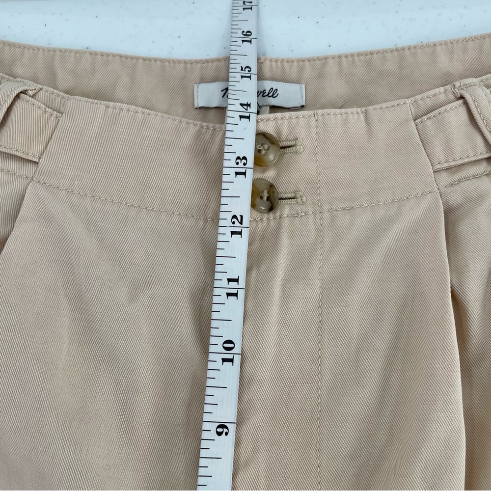 Madewell Harlow Cream Zip Button Pockets Wide Leg Pants - Picture 12 of 13